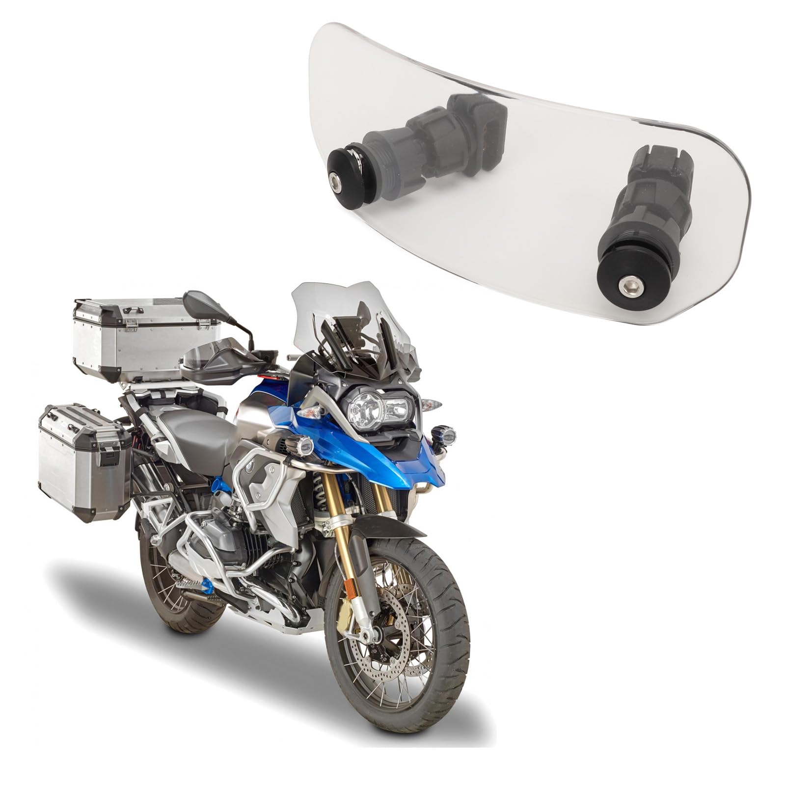 Motorrad Windschutzscheibenerweiterung, 3,4 x 8,4 in Windschutzscheiben Windscheiben Windschutzscheiben Verlängerung einstellbarer Spoiler Deflektor Motorrad Windschutzscheibenerweiterung, 3,4 x 8,4 in Windschutzscheiben Windscheiben Windschutzscheiben Verlängerung einstellbarer Spoiler Deflektor von Tissting