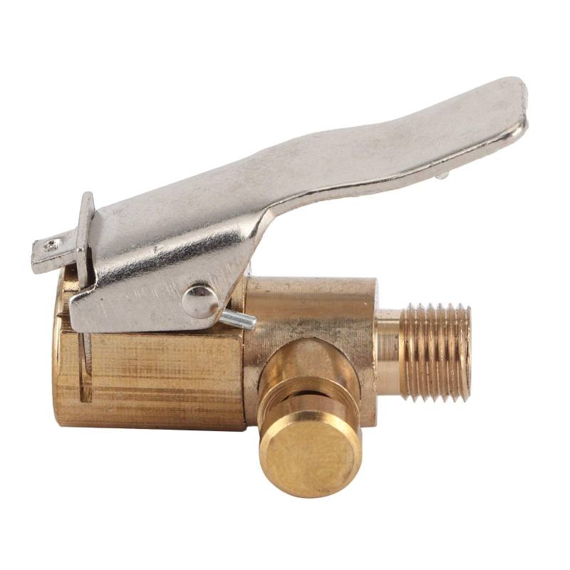 Reifenfüller Air Chuck Messing Reifenfüller Ventil Tire Inflator Lock auf Air Chuck Fast Clip auf Luftpumpe Adapter für Luftaufblasung von Auto Reifen und Motorrad Reifen von Tissting