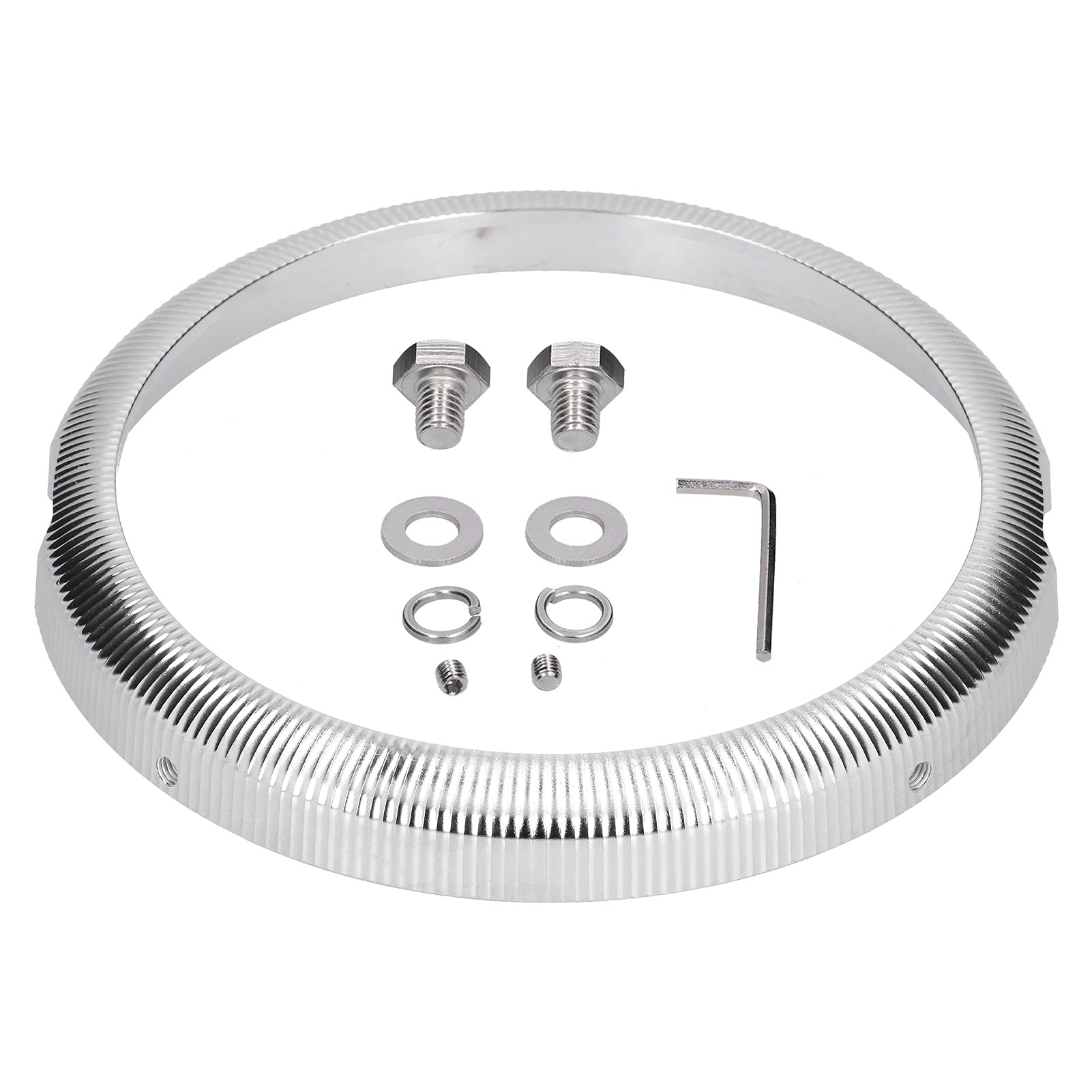 Scheinwerferhalterungshalterungsring, Außendurchmesser 7,68 Zoll OD 6.46in Runde universelle Scheinwerfer Montage Ring Aluminiumlegierung Scheinwerfer Halterung Halterung (Silber) von Tissting