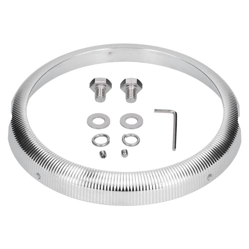 Scheinwerferhalterungshalterungsring, Außendurchmesser 7,68 Zoll OD 6.46in Runde universelle Scheinwerfer Montage Ring Aluminiumlegierung Scheinwerfer Halterung Halterung (Silber) von Tissting
