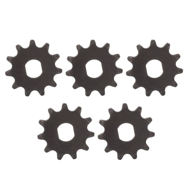Tissting 5 Stück Motor Ritzel, T8F 11T Vorderes Ritzel Kettenrad Stahl Stabiler Elektroroller Motor Motor Ritzel für 43cc 47cc 49cc Mini Roller von Tissting