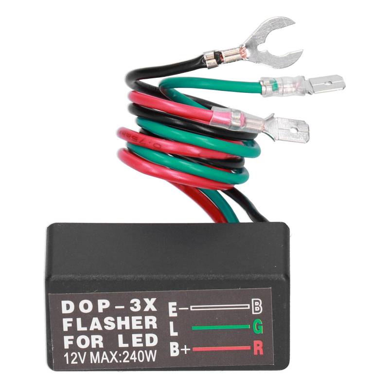 Tissting Blinkerrelais, Klein Tragbar Sicher Zuverlässig, DC 12V 20A Universal Blinkrelais 3 Polig Schließer Plug und Play für Telemetriekommunikation von Tissting