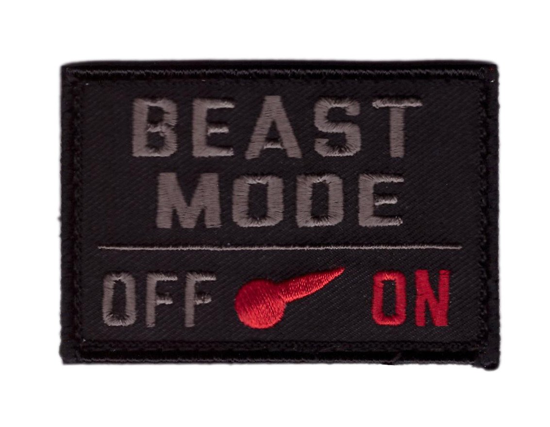 Hook Fastener Beast Mode Embroidered Patch Klettband Aufnäher Von Titan One Europe von Titan One Europe