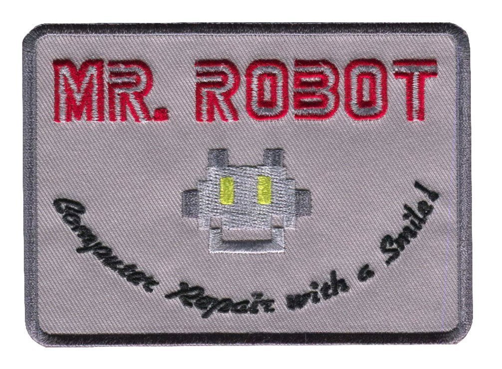 Titan One Europe Mr Robot Computer Repair with a Smile Patch Iron On Aufnäher Aufbügler Titan One Europe Mr Robot Computer Repair with a Smile Patch Iron On Aufnäher Aufbügler von Titan One Europe