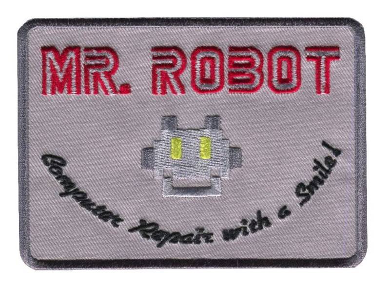 Titan One Europe Mr Robot Computer Repair with a Smile Patch Iron On Aufnäher Aufbügler von Titan One Europe