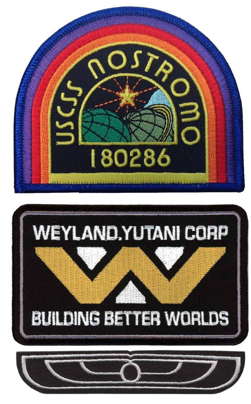 Titan One Europe - Set 3 Building Better Worlds Weyland Yutani Nostromo Spaceship Crew Uniform Alien Cosplay Patches Aufnäher Aufbügler von Titan One Europe