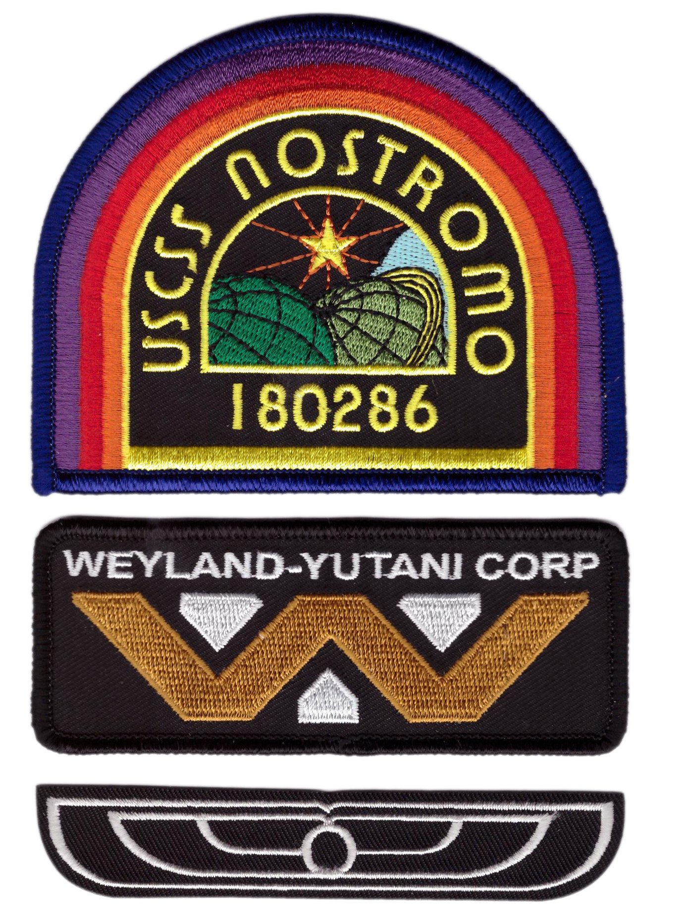 Titan One Europe - Set 3 Nostromo USCSS Weyland Yutani Spaceship Crew Uniform Alien Cosplay Patches Aufnäher Aufbügler von Titan One Europe