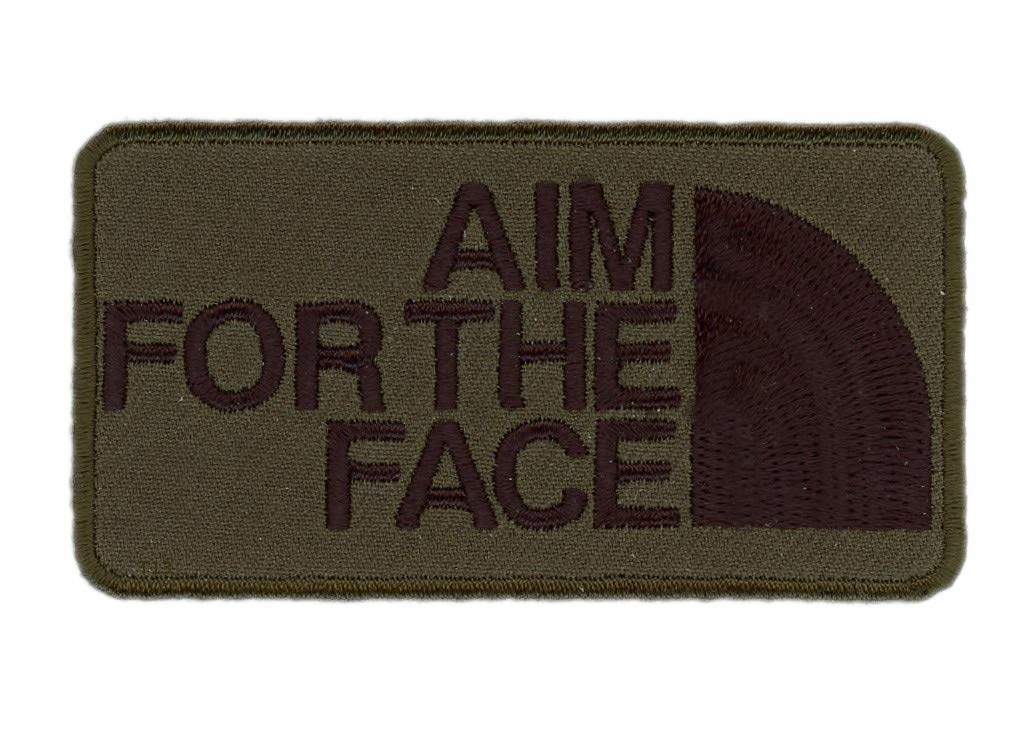 Titan One Europe - Tactical Aim for The Face Camo Green Patch Taktisch Klettband Aufnäher von Titan One Europe