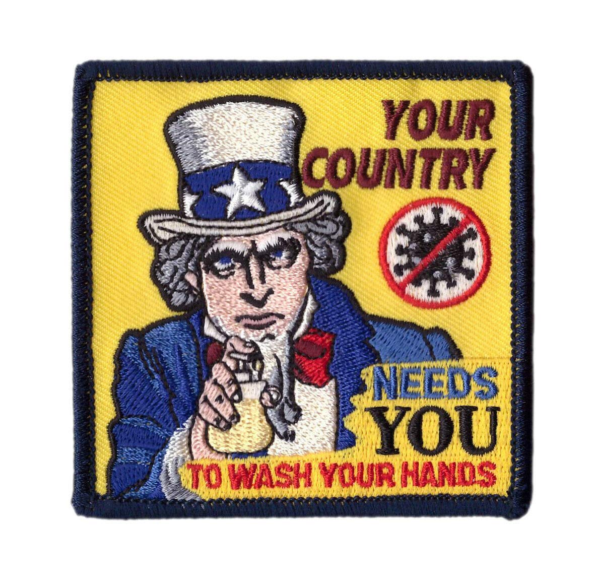 Titan One Europe - Tactical Uncle Sam Your Country Needs You to Wash Your Hands Klettband Taktisch Aufnäher Titan One Europe - Tactical Uncle Sam Your Country Needs You to Wash Your Hands Klettband Taktisch Aufnäher von Titan One Europe