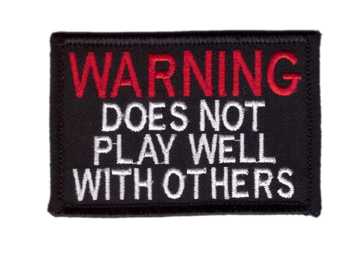 Titan One Europe - Tactical Warning Does Not Play Well Morale Patch Klettband Taktisch Aufnäher von Titan One Europe