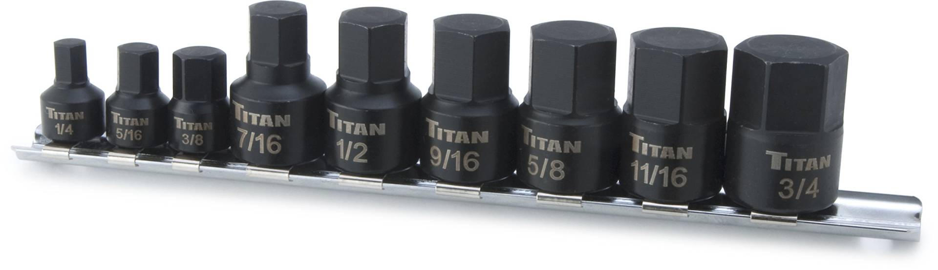 Titan 16140 Impact SAE Sechskant-Bit-Steckschlüsselsatz von Titan