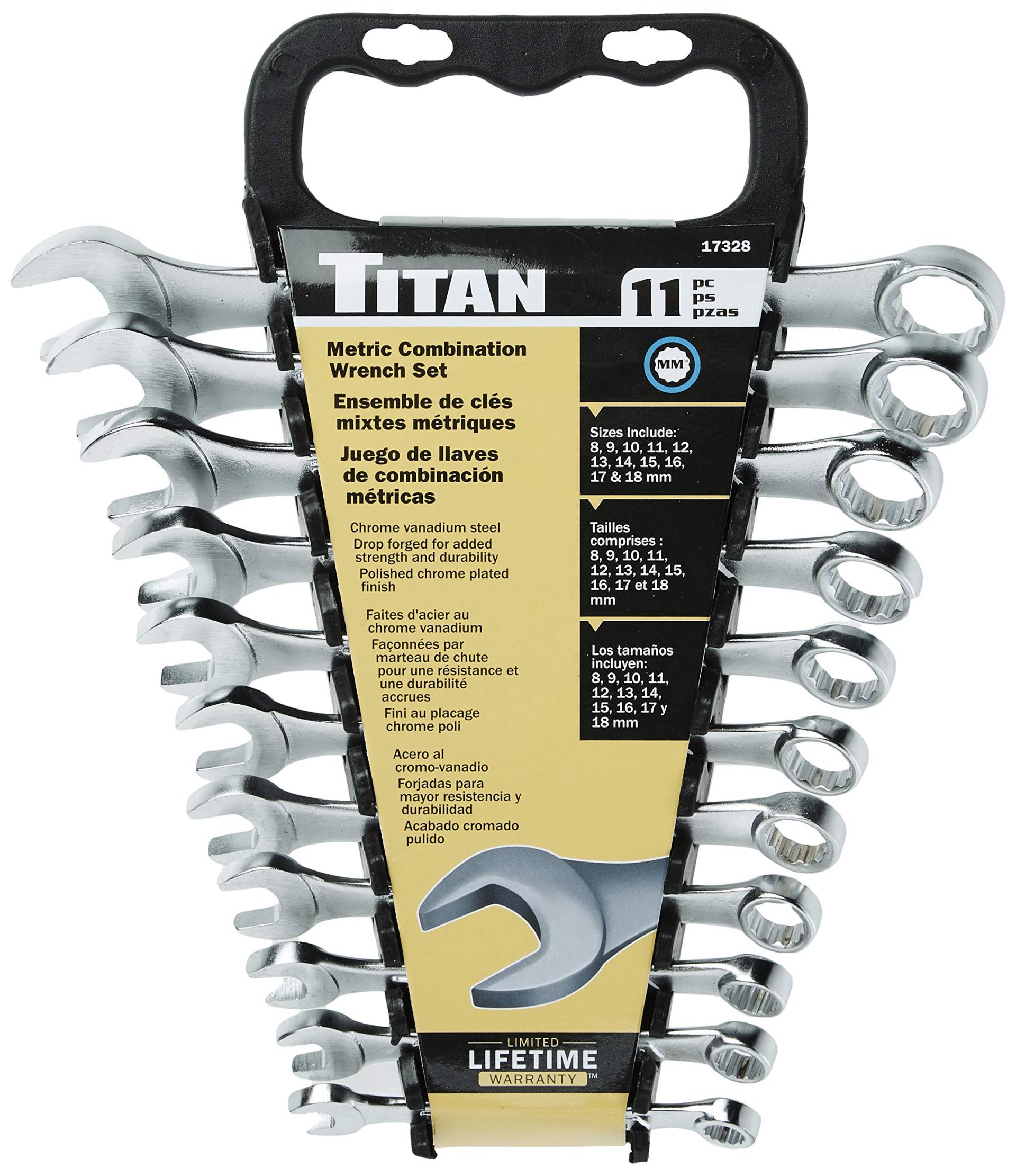 Titan Tools 17328 11 Metrisches erhöhte Panel Combo Schlüssel Set von Titan