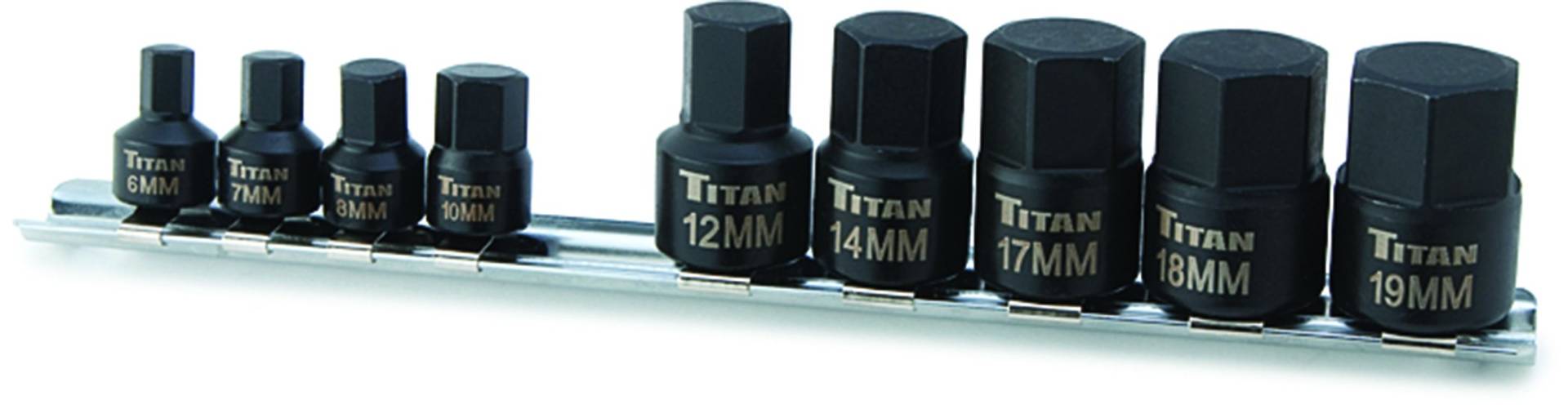 Titan Werkzeuge – 9-teiliges 1/4 und 3/8 Dr Stubb (16141) von Titan
