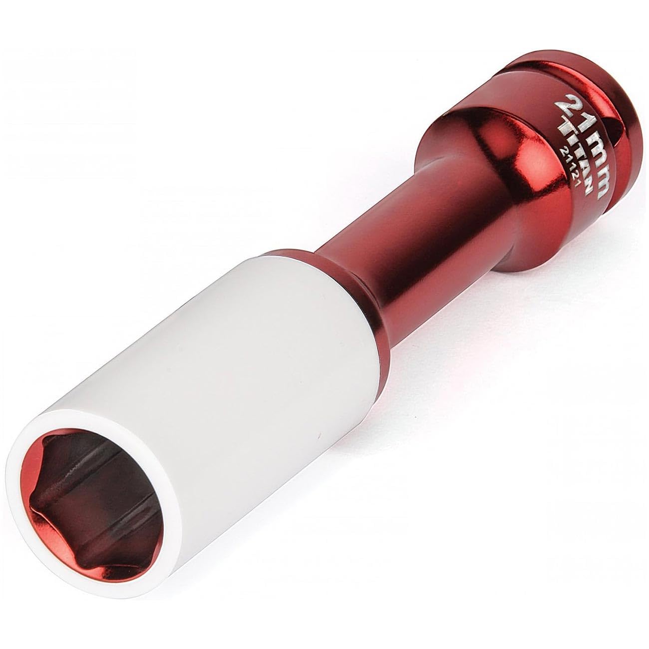 TITAN 21121 1/2-Inch Drive x 21mm Non-marring Impact Extra-Long Lug Nut Socket TITAN 21121 1/2-Inch Drive x 21mm Non-marring Impact Extra-Long Lug Nut Socket von Titan