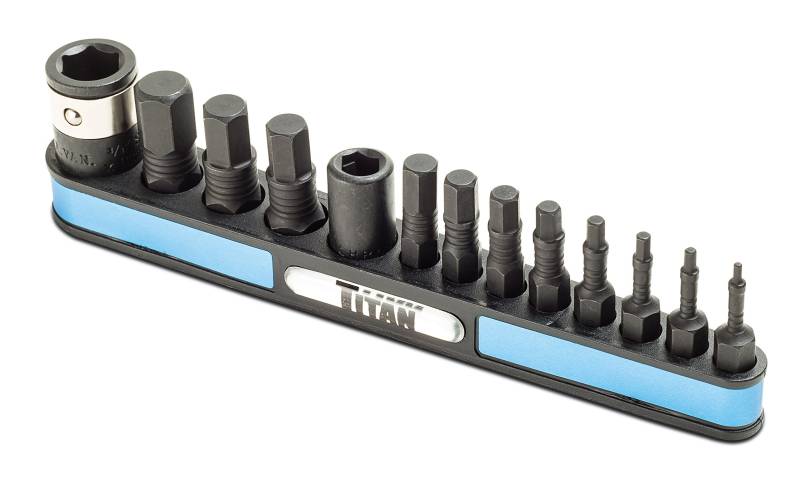 Titan Tools 16038 Sechskant-Bit-Set, metrisch, Schlagqualität, 13-teilig von Titan