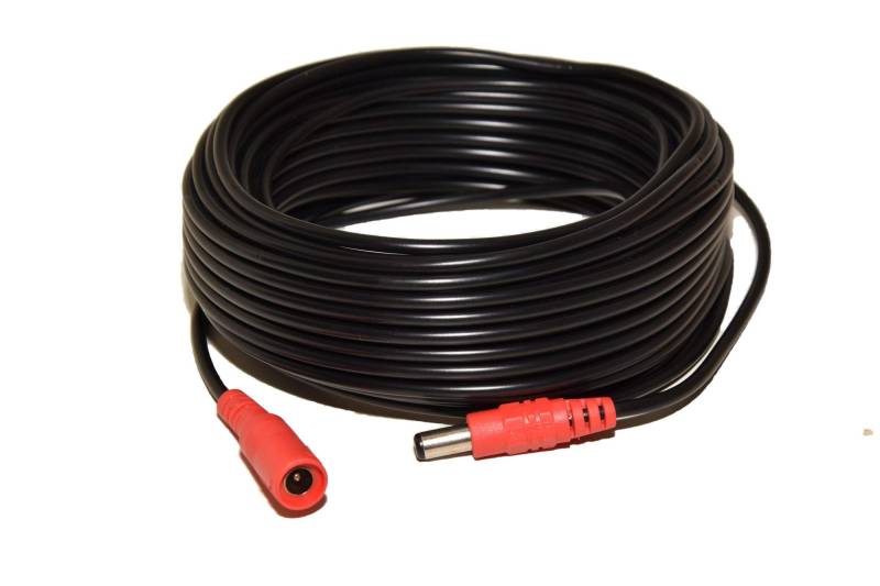 DC Netzteil Verlängerungskabel 5.5x2.1mm 12V Anschlusskabel Gleichstrom 20m von Tivendis