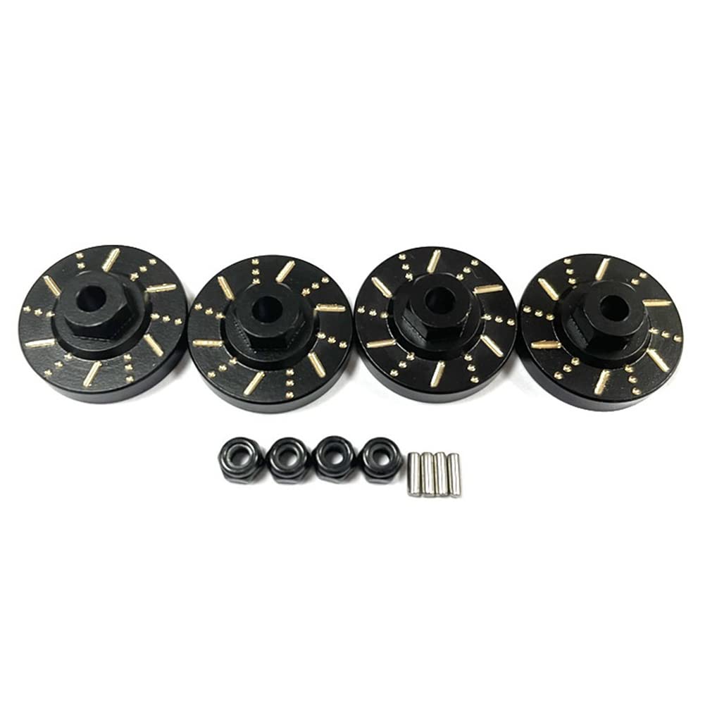 Tixqeaif FüR 1/18 MaßStab FMS Messing Rad Sechskant Adapter Achse Gegengewicht Bremsscheibe RC Auto Upgrade Teile,Schwarz Tixqeaif FüR 1/18 MaßStab FMS Messing Rad Sechskant Adapter Achse Gegengewicht Bremsscheibe RC Auto Upgrade Teile,Schwarz von Tixqeaif