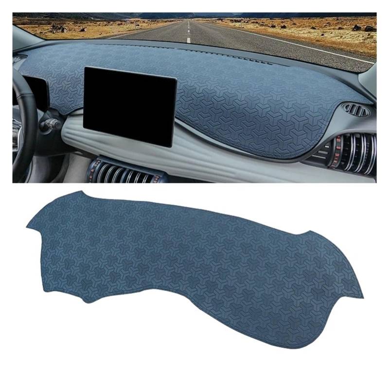 Armaturenbrett-Matte Für BYD Für Atto 3 Für Yuan Plus EV 2021 2022 2023 Auto Dashboard Abdeckung Vermeiden Licht Pad Anti-Uv Fall Schutz Zubehör Armaturenbrettmatte(LHD Embossing Blue) von TjOta