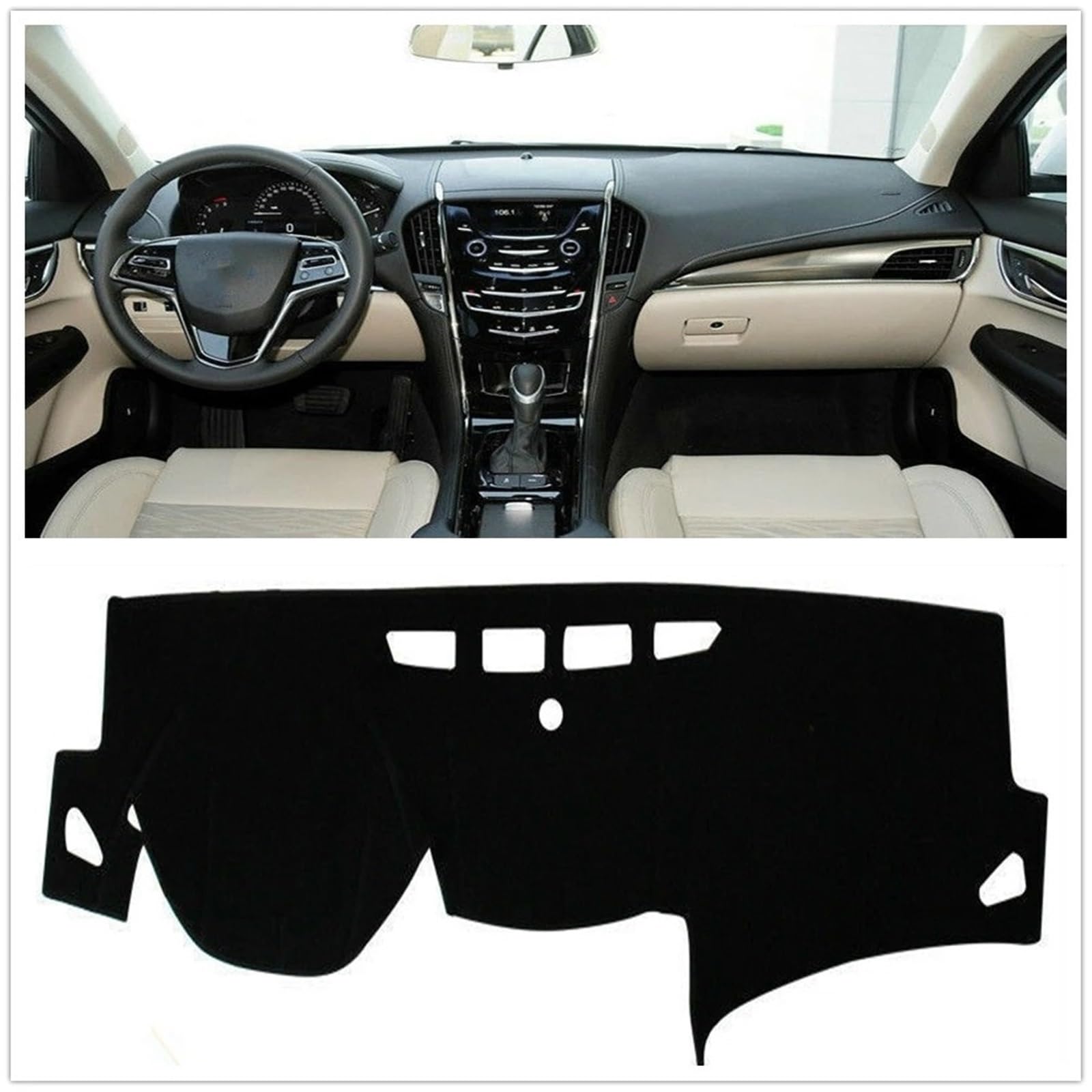 Armaturenbrett-Matte Für Cadillac Für ATS-L 2014 2015 2016 LHD Schwarz Dashmat Dashboard Matte Dash Abdeckung Sonnenblende Pad Armaturenbrettmatte Armaturenbrett-Matte Für Cadillac Für ATS-L 2014 2015 2016 LHD Schwarz Dashmat Dashboard Matte Dash Abdeckung Sonnenblende Pad Armaturenbrettmatte von TjOta