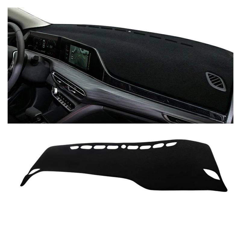 Armaturenbrett-Matte Für Changan Für Eado Plus 2020 2021 2022 2023 Auto Dashboard Matte Sonnenschutz Instrument Schreibtisch Nicht-Slip Abdeckung Zubehör Armaturenbrettmatte(Black Side) von TjOta