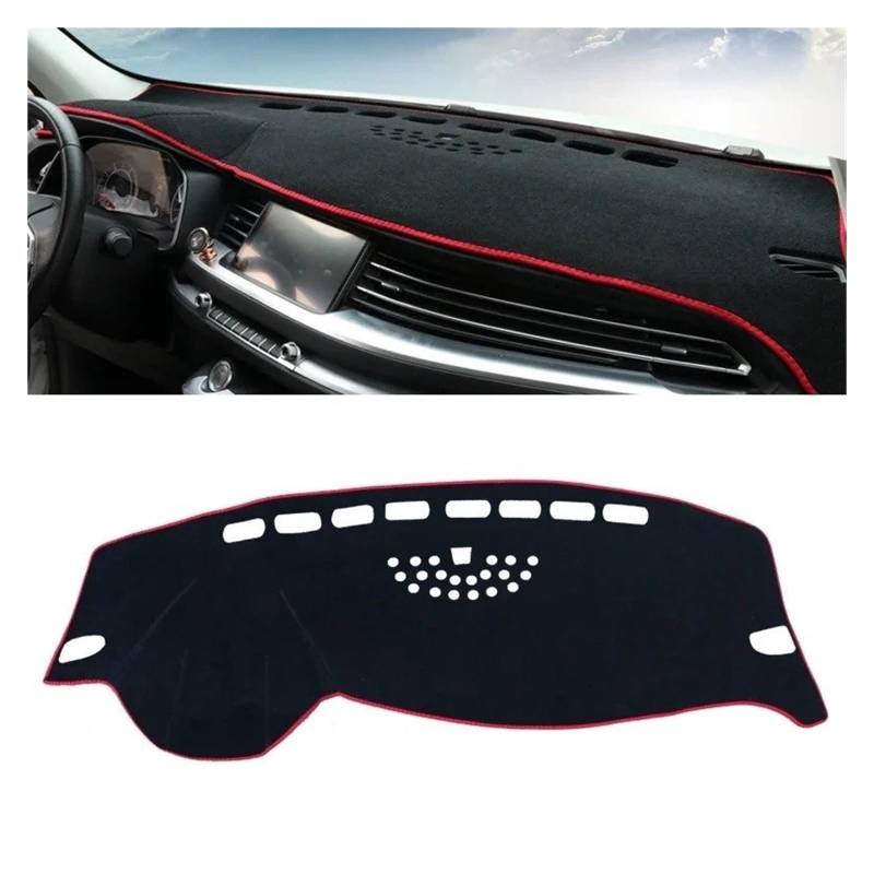 Armaturenbrett-Matte Für Haval H6 2017 2018 2019 2020 LHD Auto Dashboard Abdeckung Matte Vermeiden Licht Pad Sonnenschutz Dash Board Abdeckung Teppiche Zubehör Armaturenbrettmatte(A Styling Red) von TjOta