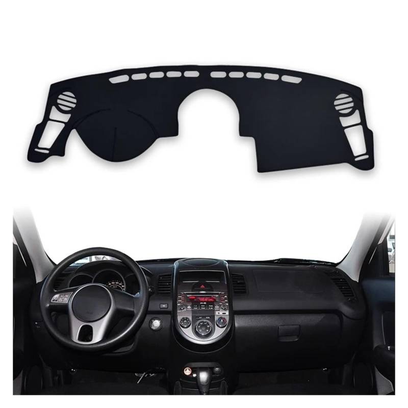 Armaturenbrett-Matte Für Kia Für Soul 2010 2011 2012 2013 2014 2015 2016 LHD Auto Dashboard Abdeckungen Sonnenschutz Instrume Panel Zubehör Armaturenbrettmatte von TjOta