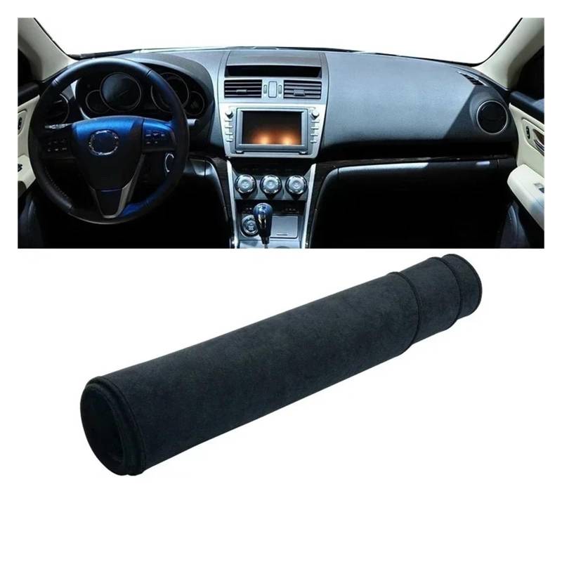Armaturenbrett-Matte Für Mazda 6 GH Für Atenza 2008 2009 2010 2011 2012 Auto Dashboard Abdeckung Dash Matte Sonnenschutz Anti-Uv Nicht-Slip Pad Zubehör Armaturenbrettmatte(B LHD Black) von TjOta