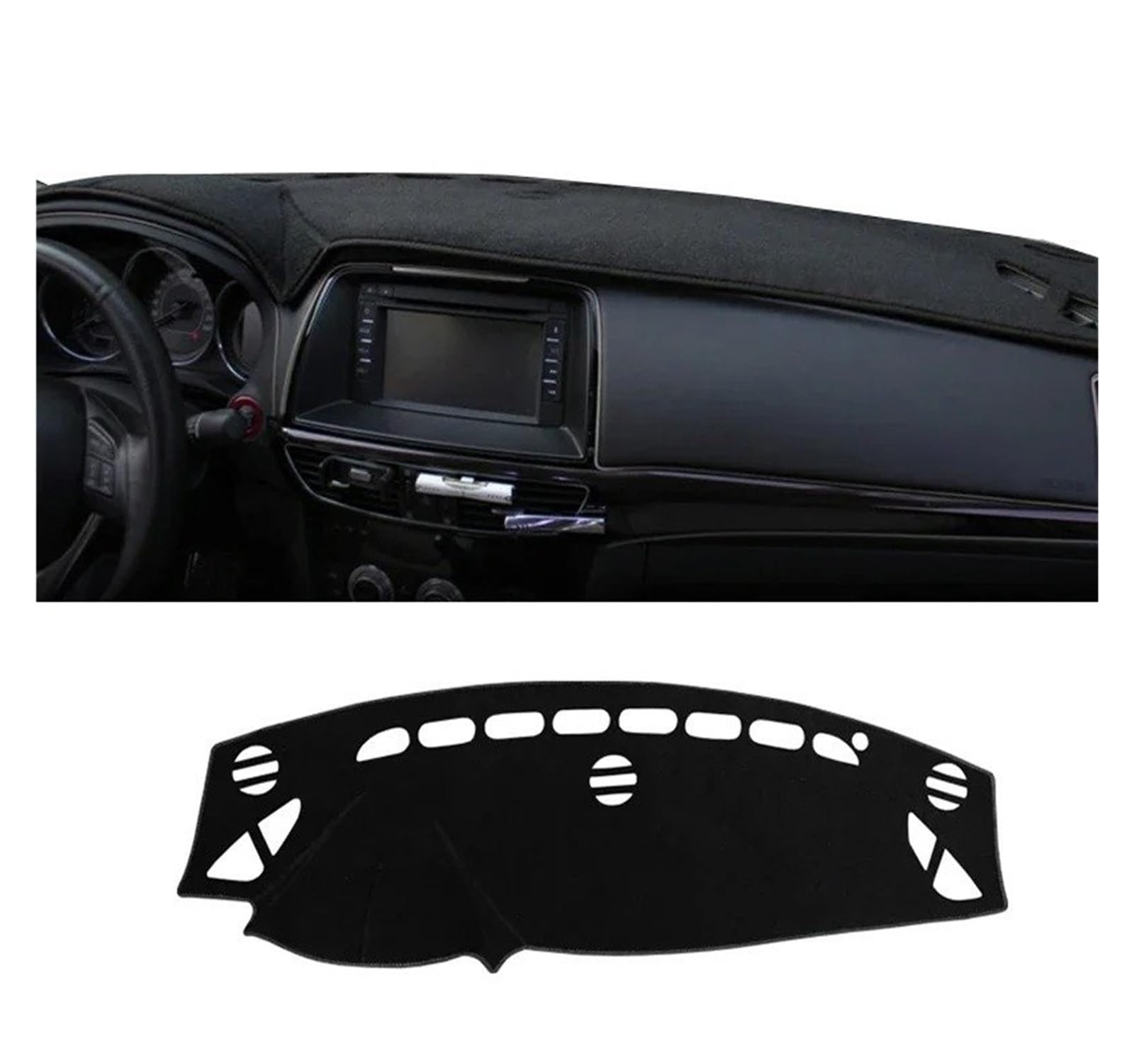 Armaturenbrett-Matte Für Mazda 6 GJ Für Atenza 2013 2014 2015 LHD Auto Dashboard Abdeckung Vermeiden Licht Pad Sonnenschutz Anti-Uv Teppiche rutschfeste Matten Armaturenbrettmatte(Black Side) von TjOta
