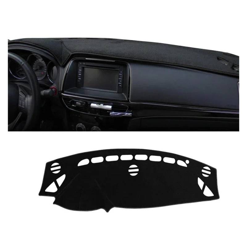 Armaturenbrett-Matte Für Mazda 6 GJ Für Atenza 2013 2014 2015 LHD Auto Dashboard Abdeckung Vermeiden Licht Pad Sonnenschutz Anti-Uv Teppiche rutschfeste Matten Armaturenbrettmatte(Black Side) von TjOta