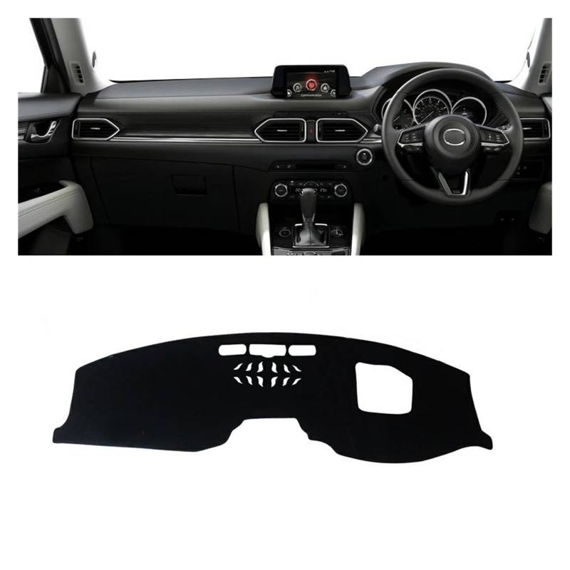Armaturenbrett-Matte Für Mazda CX-8 CX8 CX 8 KG 2017 2018-2023 Auto Dashboard Abdeckung Vermeiden Licht Pad Sonnenschutz Matten Anti-UV-Teppiche Armaturenbrettmatte(with HUD Black RHD) von TjOta