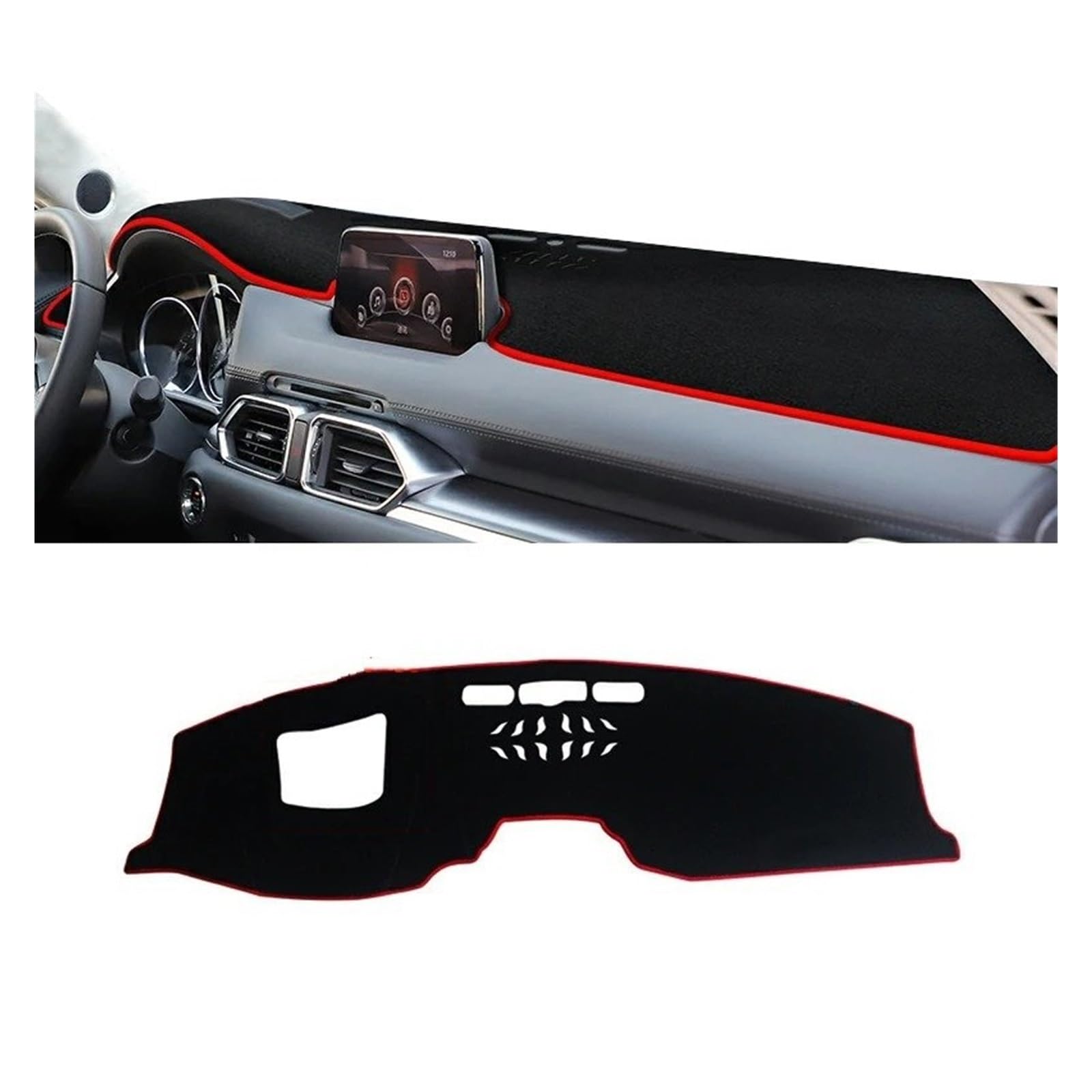 Armaturenbrett-Matte Für Mazda CX-8 CX8 CX 8 KG 2017 2018-2023 Auto Dashboard Abdeckung Vermeiden Licht Pad Sonnenschutz Matten Anti-UV-Teppiche Armaturenbrettmatte(with HUD Red LHD) von TjOta