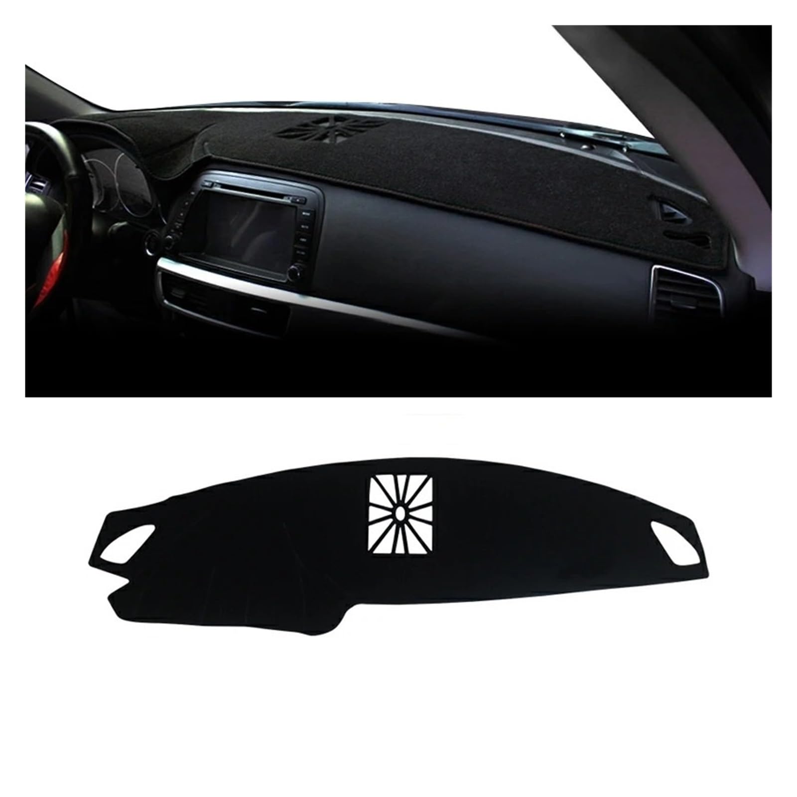 Armaturenbrett-Matte Für Mazda Für CX-5 CX5 KE 2012 2013 2014 2015 2016 Auto Dashboard Abdeckung Dash Matte Sonnenschutz Anti-Uv Nicht-Slip Pad Zubehör Armaturenbrettmatte(A LHD Black Side) von TjOta