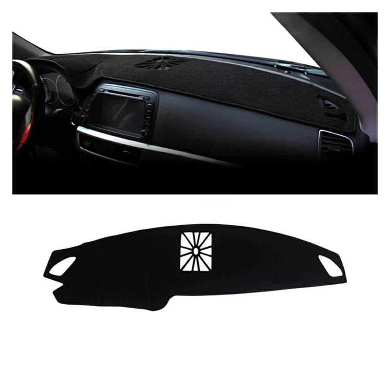 Armaturenbrett-Matte Für Mazda Für CX-5 CX5 KE 2012 2013 2014 2015 2016 Auto Dashboard Abdeckung Dash Matte Sonnenschutz Anti-Uv Nicht-Slip Pad Zubehör Armaturenbrettmatte(A LHD Black Side) von TjOta