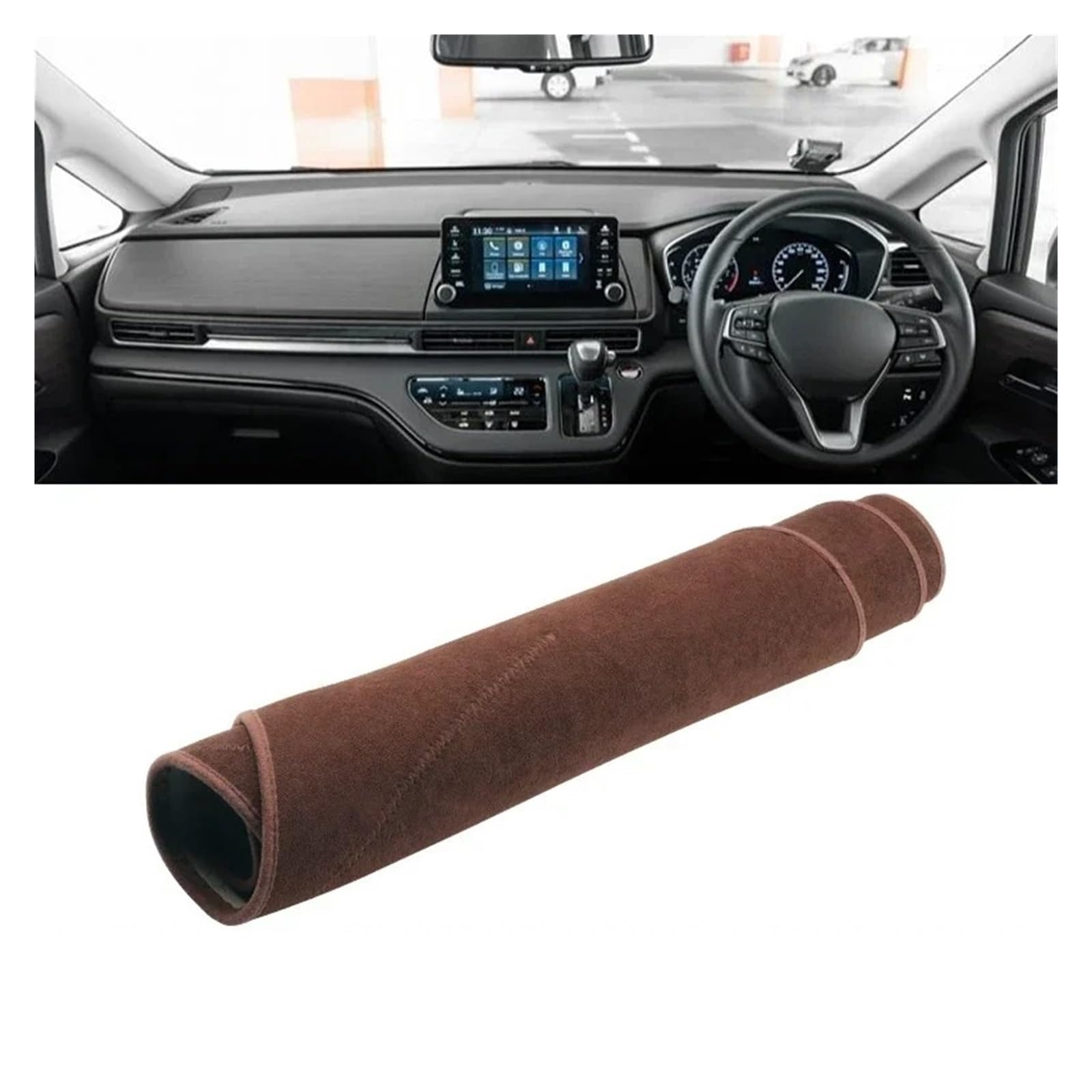 Armaturenbrett-Matte Für Odyssey RC4 2021 2022 2023 Auto Dashboard Abdeckung Dash Matte Sonnenschutz Nicht-Slip Pad Innen Zubehör Armaturenbrettmatte(B Brown RHD) von TjOta
