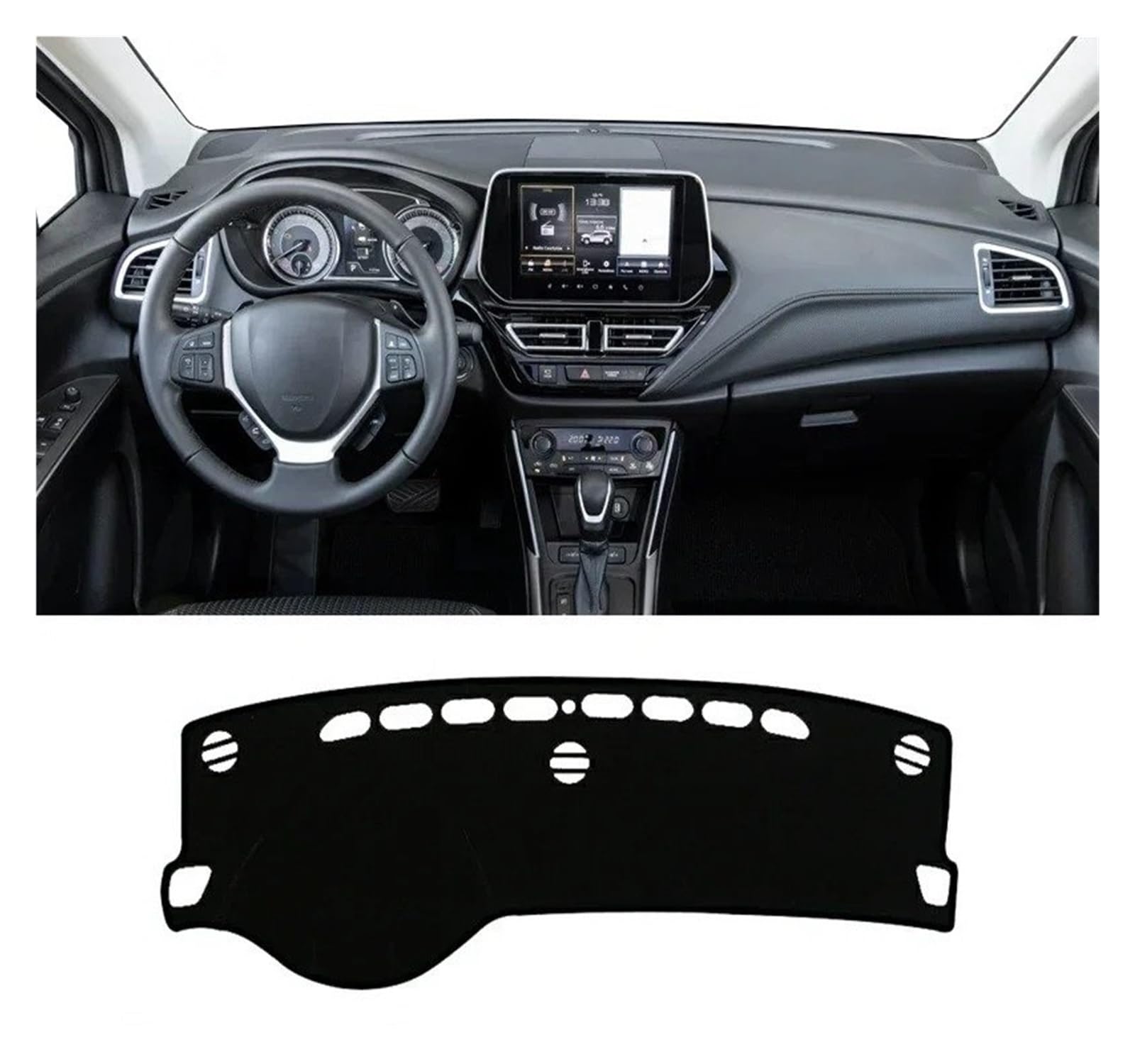 Armaturenbrett-Matte Für Suzuki Für S-Kreuz Für Scross MK3 2022 2023 2024 Für Hybrid Auto Dashboard Abdeckung Instrument Schreibtisch Sonnenschutz Matte Non-slip Pad Armaturenbrettmatte(A LHD Black Si Armaturenbrett-Matte Für Suzuki Für S-Kreuz Für Scross MK3 2022 2023 2024 Für Hybrid Auto Dashboard Abdeckung Instrument Schreibtisch Sonnenschutz Matte Non-slip Pad Armaturenbrettmatte(A LHD Black Si von TjOta