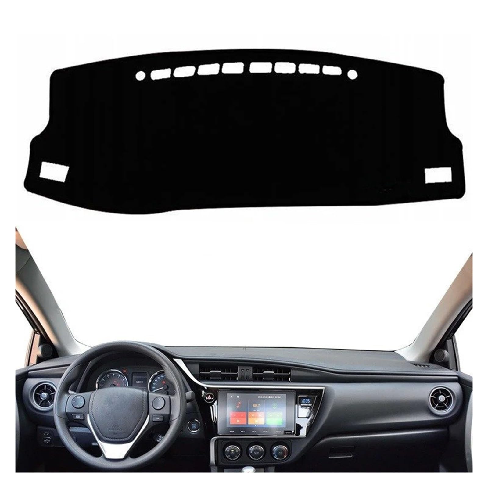 Armaturenbrett-Matte Für Toyota Für Corolla Für Auris IM E180 2014-2018 Dashmat Dashboard Abdeckung Matte Pad Sonnenblende Schützen Teppich Teppich Zubehör Armaturenbrettmatte(Left Hand Drive) von TjOta