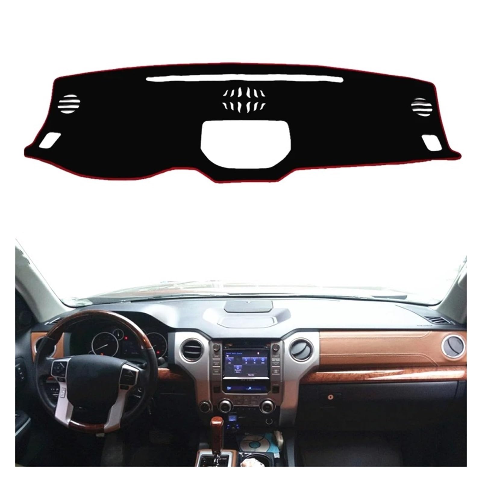 Armaturenbrett-Matte Für Toyota Für Tundra 2014 2015 2016 2017 2018 2019 2020 Auto Dashboard Abdeckung Sonnenblende Matte Pad Instrument Schützen Teppich Armaturenbrettmatte(Left Hand Drive) von TjOta
