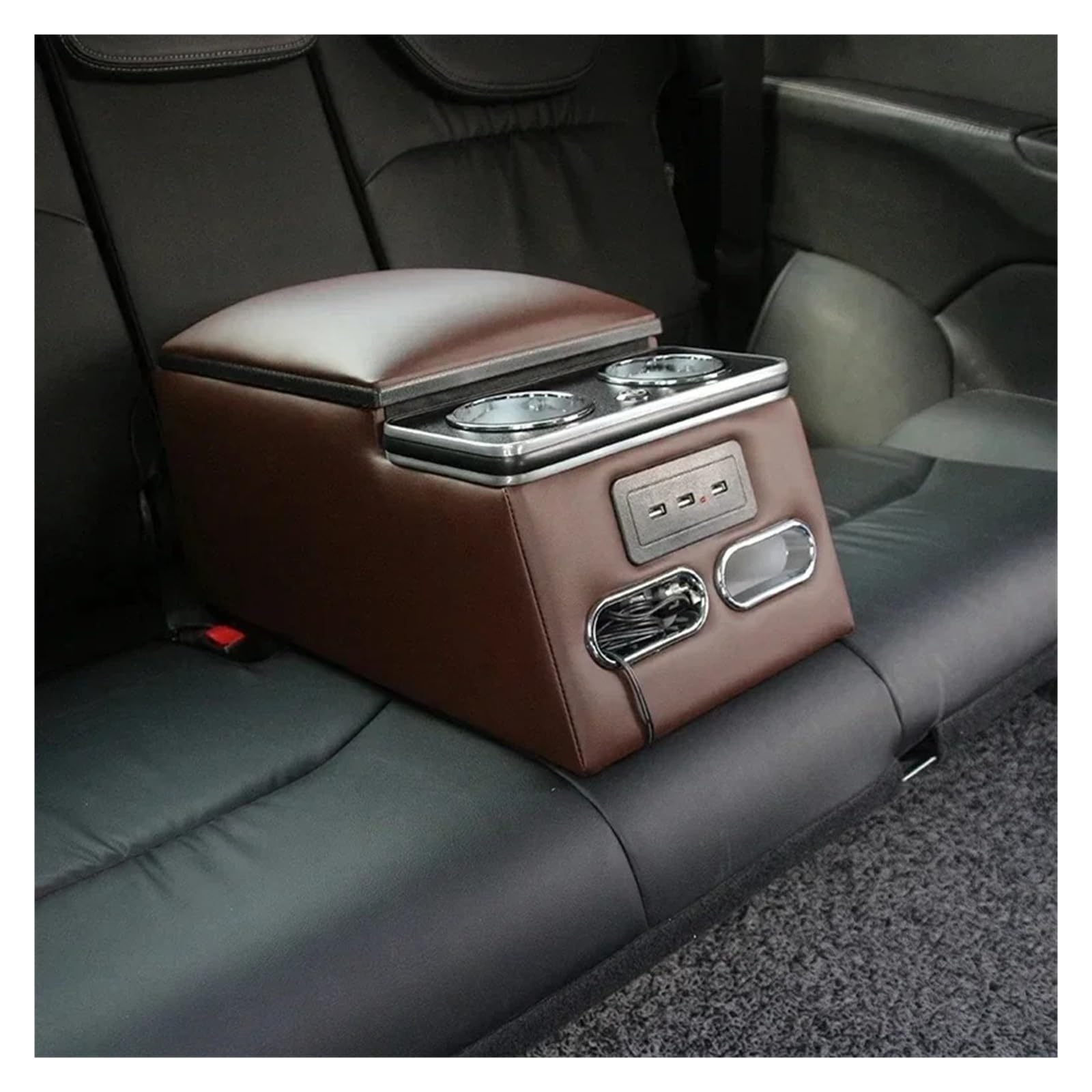 Armlehnenbox FÜR Ford FÜR Transit 2013-2020 Reihe Vorne Reling Box Set Allgemeine Business Armlehne Zentrale Shop Business Auto Mobile Mittelarmlehne(2 - B-Brown) von TjOta