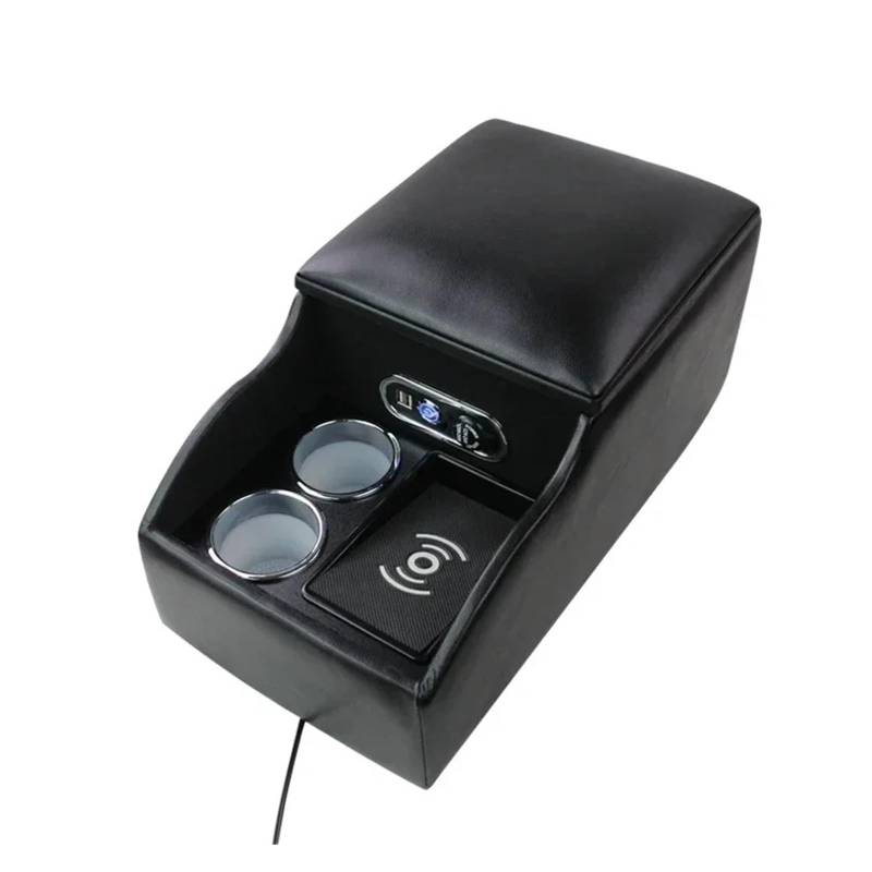 Armlehnenbox FÜR Ford FÜR Transit 2013-2020 Reihe Vorne Reling Box Set Allgemeine Business Armlehne Zentrale Shop Business Auto Mobile Mittelarmlehne(2 - C-Black) von TjOta