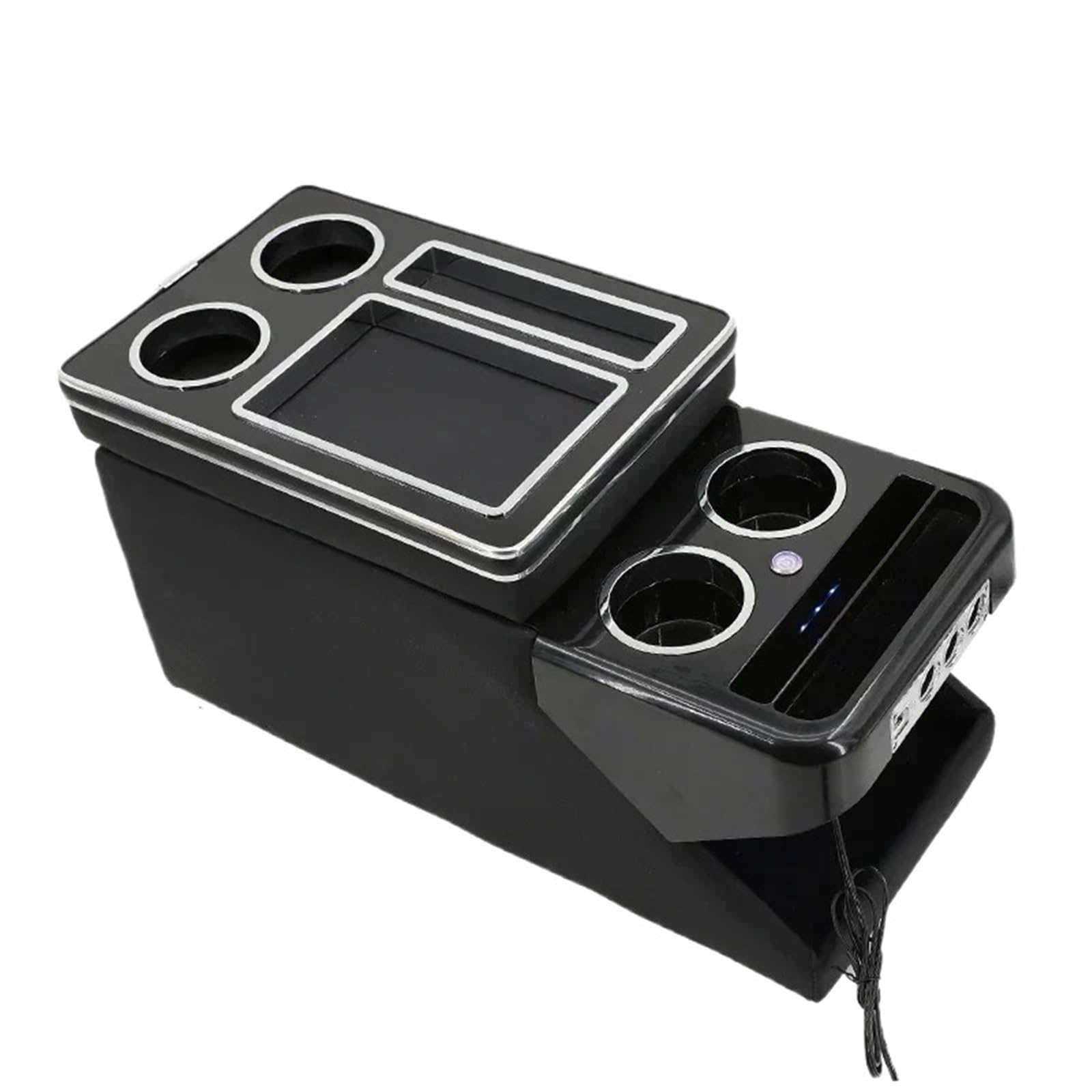 Armlehnenbox FÜR KIA FÜR Sorento 2021 + Mq4 Reihe Vorne Reling Box Set Allgemeine Business Armlehne Zentrale Shop Business Auto Mobile Mittelarmlehne(B Black) von TjOta