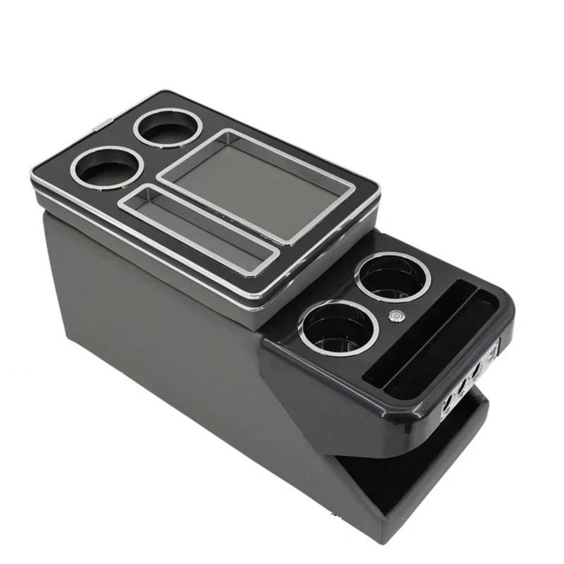 Armlehnenbox FÜR KIA FÜR Sorento 2021 + Mq4 Reihe Vorne Reling Box Set Allgemeine Business Armlehne Zentrale Shop Business Auto Mobile Mittelarmlehne(B Gray) von TjOta