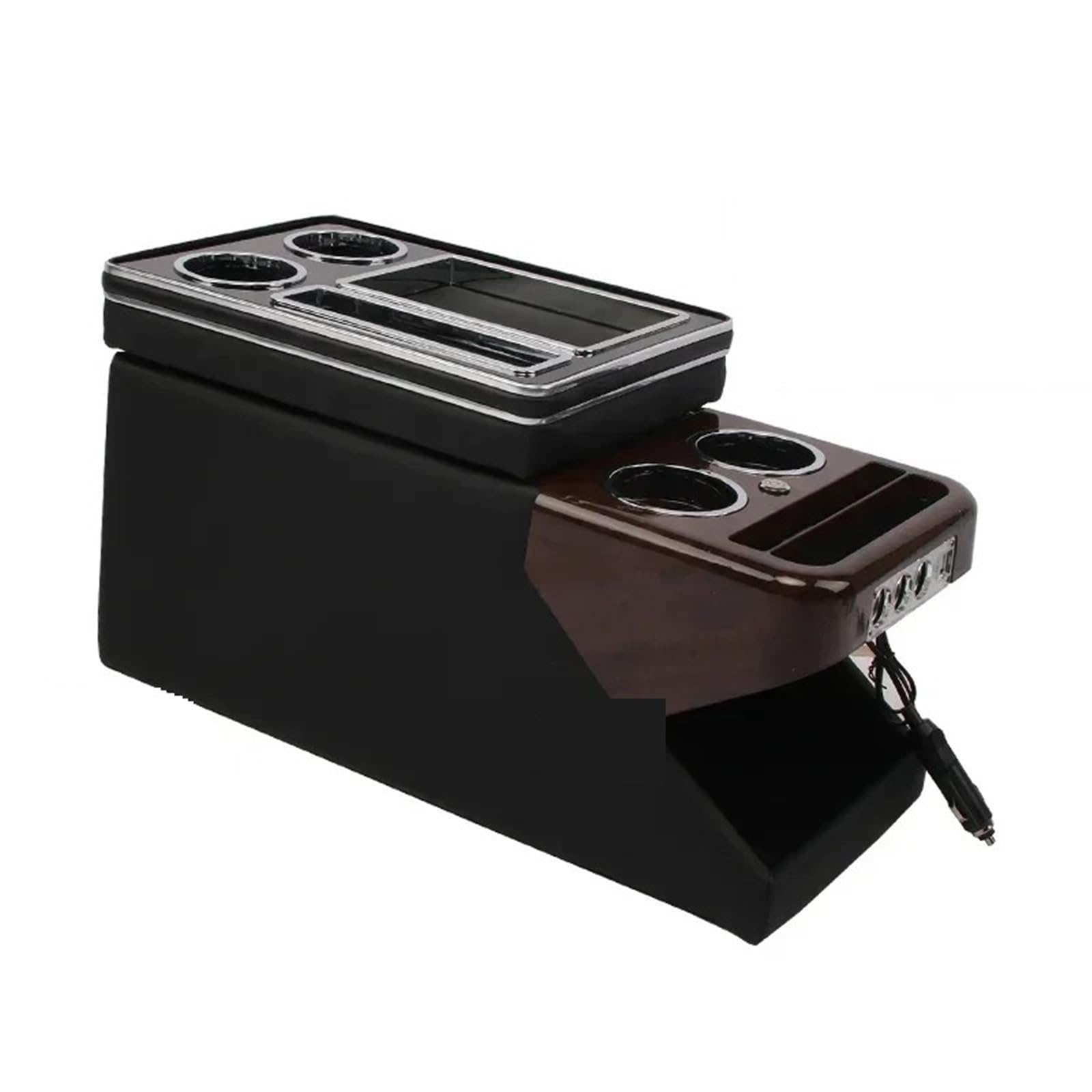 Armlehnenbox FÜR KIA FÜR Sorento 2021 + Mq4 Reihe Vorne Reling Box Set Allgemeine Business Armlehne Zentrale Shop Business Auto Mobile Mittelarmlehne(C Black) von TjOta