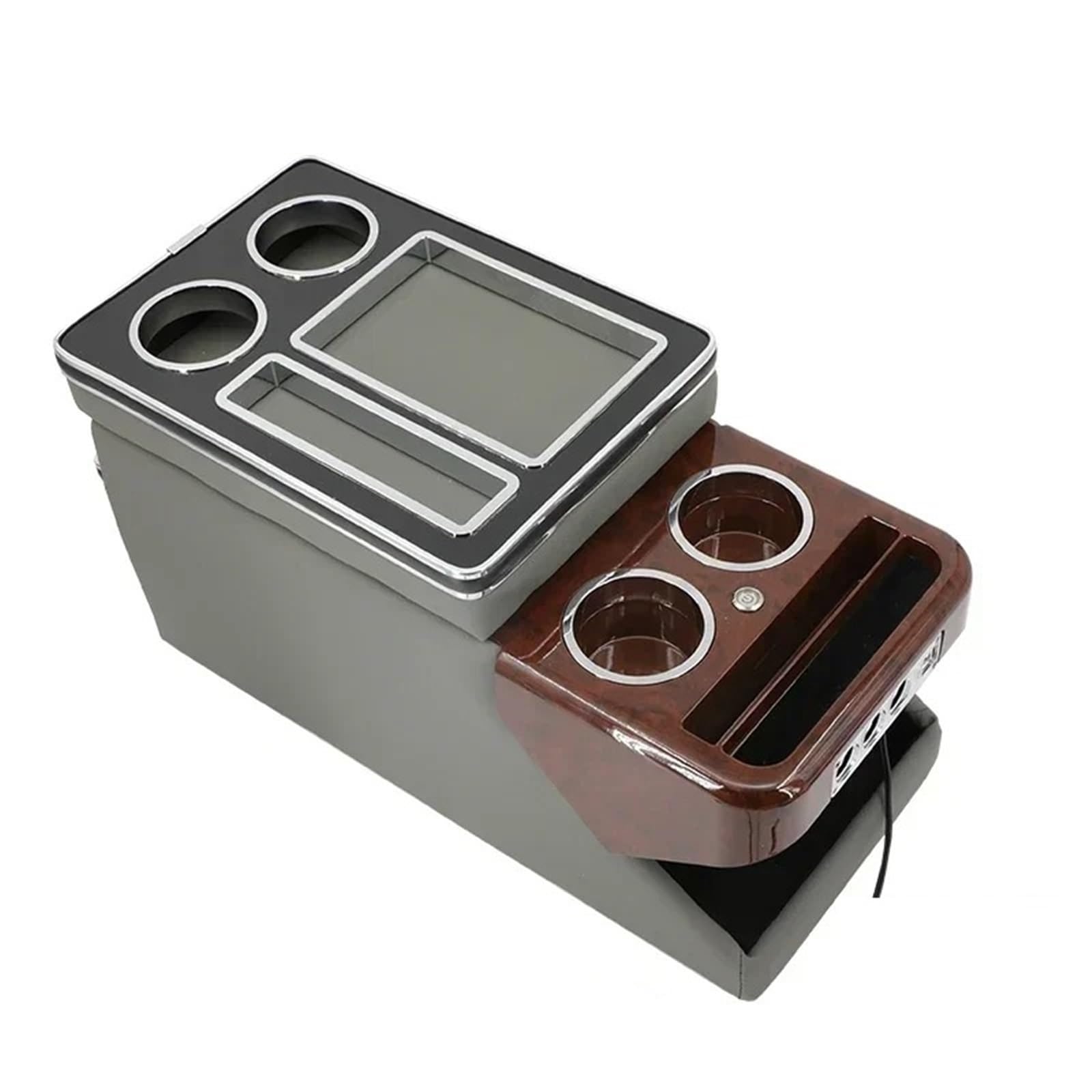 Armlehnenbox FÜR KIA FÜR Sorento 2021 + Mq4 Reihe Vorne Reling Box Set Allgemeine Business Armlehne Zentrale Shop Business Auto Mobile Mittelarmlehne(C Gray) von TjOta