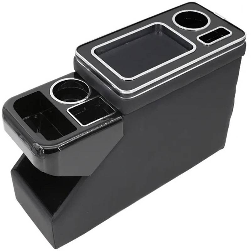 Armlehnenbox FÜR Kia FÜR Canival Vq 2006-2013 Sitze Der Zweiten Reihe 18CM Reihe Vordergeländer-Set Allgemeine Business-Armlehne Zentrale Shop Business Auto Mittelarmlehne(1TH Black) von TjOta