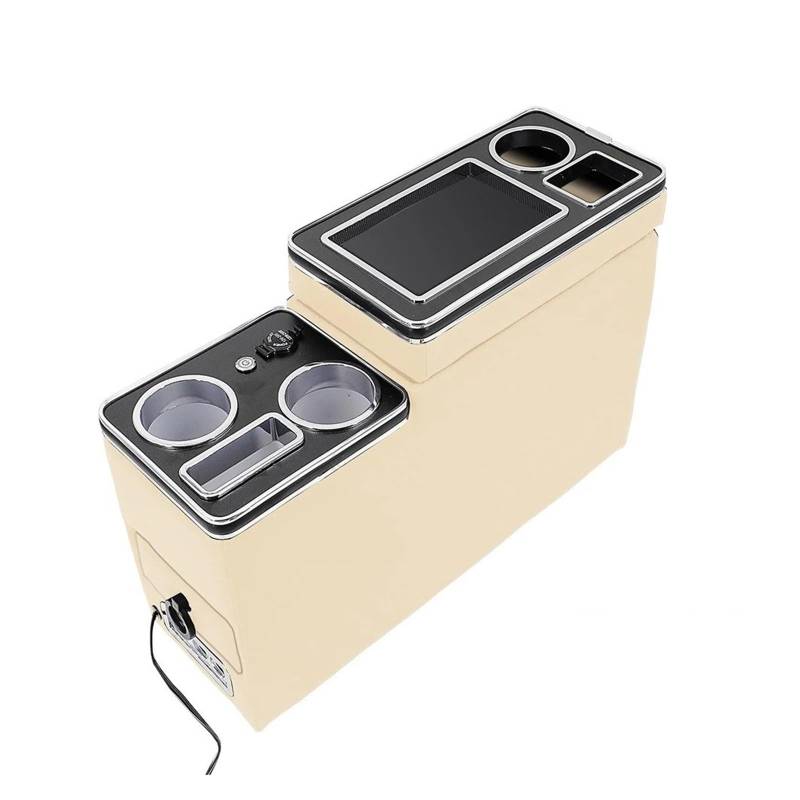 Armlehnenbox FÜR Nissan FÜR Serena FÜR Elgrand E51 C25 C26 C27 Reihe Vorne Reling Box Set Allgemeine Business Armlehne Zentrale Shop Auto Mobile Ladung Mittelarmlehne(4TH Beige) von TjOta