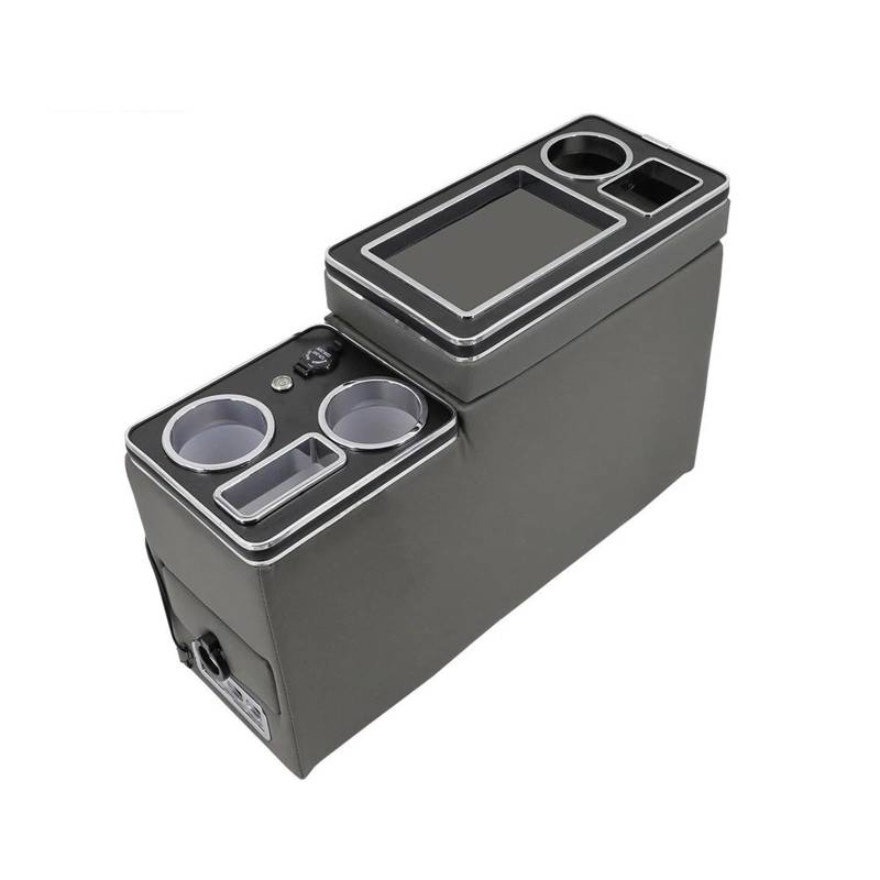 Armlehnenbox FÜR Nissan FÜR Serena FÜR Elgrand E51 C25 C26 C27 Reihe Vorne Reling Box Set Allgemeine Business Armlehne Zentrale Shop Auto Mobile Ladung Mittelarmlehne(4TH Gray) von TjOta