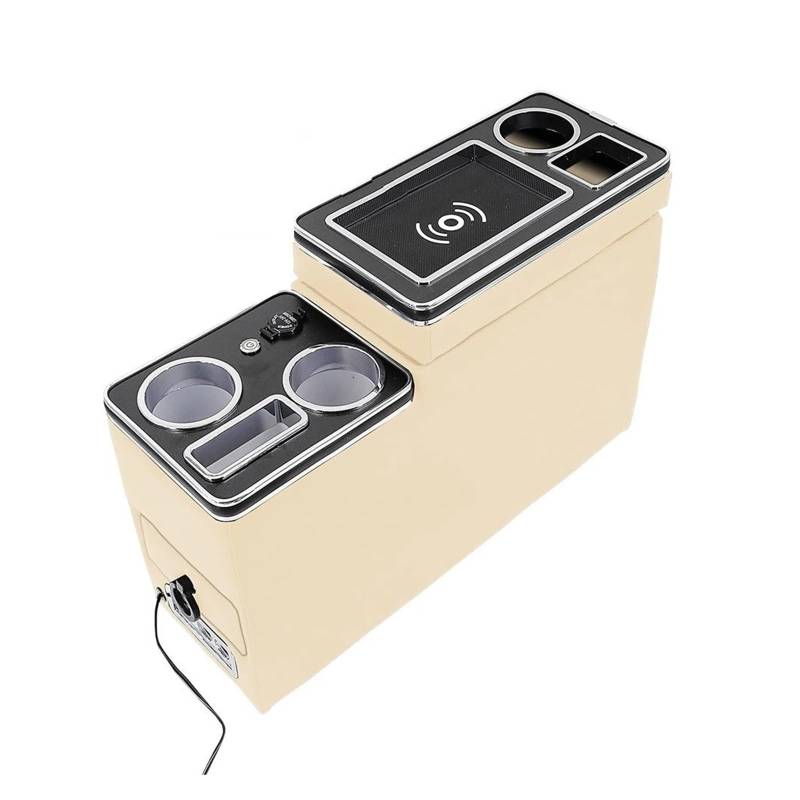 Armlehnenbox FÜR Nissan FÜR Serena FÜR Elgrand E51 C25 C26 C27 Reihe Vorne Reling Box Set Allgemeine Business Armlehne Zentrale Shop Auto Mobile Ladung Mittelarmlehne(5TH Beige) von TjOta