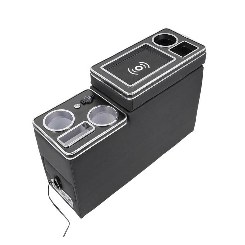Armlehnenbox FÜR Nissan FÜR Serena FÜR Elgrand E51 C25 C26 C27 Reihe Vorne Reling Box Set Allgemeine Business Armlehne Zentrale Shop Auto Mobile Ladung Mittelarmlehne(5TH Black) von TjOta
