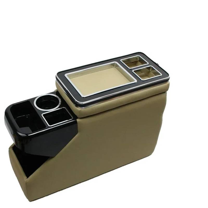 Armlehnenbox FÜR Stepwgn 2010-2018 Reihe Vorne Reling Box Set Allgemeine Business Armlehne Zentrale Shop Business Auto Mobile Ladung Mittelarmlehne(1T Beige) von TjOta