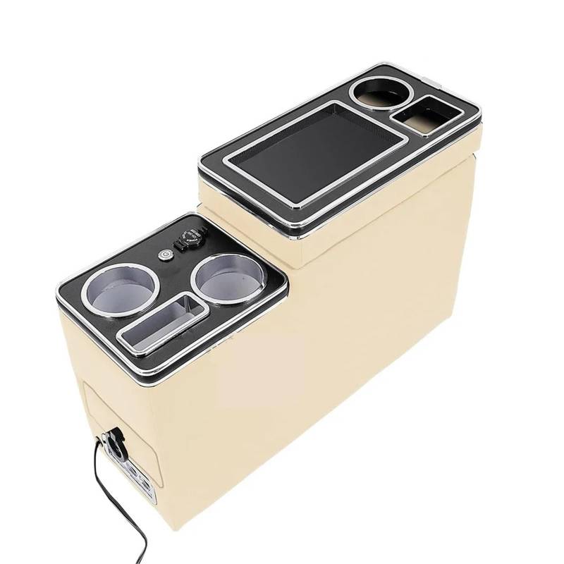 Armlehnenbox FÜR Stepwgn 2010-2018 Reihe Vorne Reling Box Set Allgemeine Business Armlehne Zentrale Shop Business Auto Mobile Ladung Mittelarmlehne(4TH Beige) von TjOta